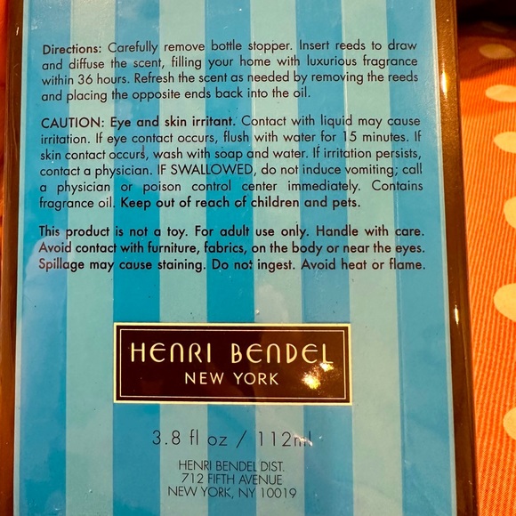 Henri Bendel fragrance reeds Beach scent; brand new & sealed; discontinued - Picture 3 of 6